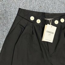 最上級EU製＆定価5万◆UABONI*ユアボニ*ワイドパンツ*フランス*パリ発◆上品 綿100％ 通気 ゆったり 快適 無地 レジャー 普段着 M/46_画像5