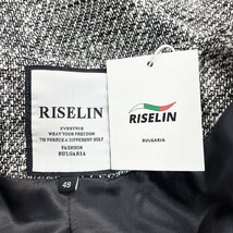 高級ヨーロッパ製※定価6万◆ブルガリア発※RISELIN ジャケット 高級麻/リネン混 薄手 通気 キレイめ ツイード カーディガン エレガント 46_画像9