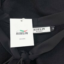 最高級ヨーロッパ製※定価4万◆ブルガリア発※RISELIN ブラウス 上品 伸縮性 ソフト 快適 ニット リボン プリーツ きれいめ 洗練 通勤 L_画像10