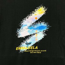 絶賛・半袖Tシャツ 定価2万◆Emmauela・イタリア・ミラノ発◆綿100％ 上質 個性 吸汗速乾 夕焼け スウェット レジャー リゾート 夏服 XL/50_画像3