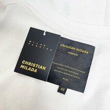 定価2万★christian milada・ミラノ発・半袖Tシャツ★人気 通気 快適 ゆったり おしゃれ 個性 スウェット ストリート ユニセックス 夏服 L_画像9