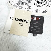 人気EU製＆定価4万◆UABONI*Paris*パーカー*ユアボニ*パリ発◆スーピマ綿 薄手 ICT カシューナッツ柄 フーディジャケット トレーナー2XL/52_画像8