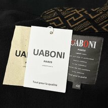 高級EU製＆定価5万◆UABONI*Paris*長袖ポロシャツ*ユアボニ*パリ発◆裏起毛 防寒 快適 切替 ニット レトロ 通勤 紳士 ビジネス2XL/52サイズ_画像9