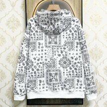 人気EU製＆定価4万◆UABONI*Paris*パーカー*ユアボニ*パリ発◆スーピマ綿 薄手 ICT カシューナッツ柄 フーディジャケット トレーナー XL/50_画像2