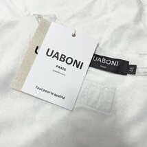 新作EU製＆定価2万◆UABONI*Paris*半袖Tシャツ*ユアボニ*パリ発◆高級 快適 薄手 キラキラ ウォッシュ加工 カットソー おしゃれ 街着 M/46_画像9