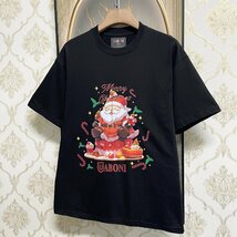 人気EU製＆定価2万◆UABONI*Paris*半袖Tシャツ*ユアボニ*パリ発◆上質 快適 通気 サンタクロース 遊び心 カットソー スウェット 夏 L/48_画像8