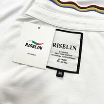 最上級ヨーロッパ製※定価3万◆ブルガリア発※RISELIN ポロシャツ 上級シルク混 通気 薄手 接触冷感 半袖 刺 通勤 ビジネス ゴルフ 2XL/52_画像8