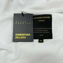 定価2万★christian milada・ミラノ発・半袖Tシャツ★コットン100％ 上品 薄手 快適 おしゃれ 丈夫 カジュアル リゾート 旅行 春夏 XL/50_画像8