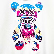 高級EU製＆定価4万◆UABONI*Paris*パーカー*ユアボニ*パリ発◆上品 個性 クマ カラフル カットソー トレーナー 定番 L/48サイズ_画像7