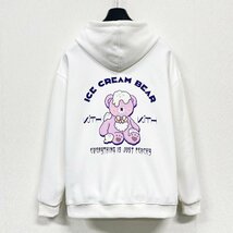 定番ヨーロッパ製※定価4万◆ブルガリア発※RISELIN パーカー 上品 快適 ゆったり クマ カットソー プルオーバー オシャレ 男女兼用 L/48_画像1