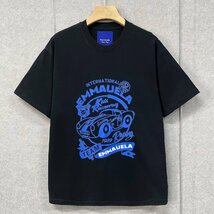 定番・半袖Tシャツ 定価2万◆Emmauela・イタリア・ミラノ発◆綿100％ 上質 薄手 通気 個性 車 プルオーバー カットソー アメカジ 夏服 L_画像1