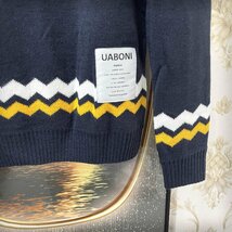 ★★最上級EU製＆定価4万◆UABONI*Paris*セーター*ユアボニ*パリ発◆高級ウール 秋冬 レトロ ノルディック柄 季節感 ニット モード 通勤 XL_画像6