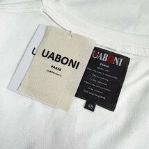 高級EU製＆定価2万◆UABONI*Paris*半袖Tシャツ*ユアボニ*パリ発◆上品 通気 吸汗 刺繍 フリンジ カットソー スウェット 個性 男女兼用XL/50_画像10