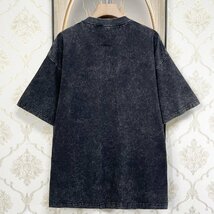 絶賛EU製＆定価2万◆UABONI*Paris*半袖Tシャツ*ユアボニ*パリ発◆上級 薄手 快適 ヴィンテージ加工 カットソー ゆったり 夏 メンズ XL/50_画像2