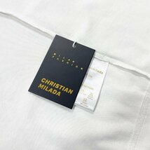 定価2万★christian milada・ミラノ発・半袖Tシャツ★高級 快適 薄手 ゆったり プルオーバー 丸首 スウェット トップス アメカジ 定番 夏 M_画像9