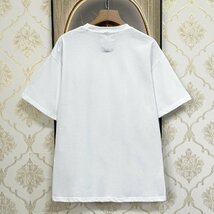 高級EU製＆定価2万◆UABONI*Paris*半袖Tシャツ*ユアボニ*パリ発◆上品 通気 吸汗 刺繍 フリンジ カットソー スウェット 個性 男女兼用XL/50_画像2