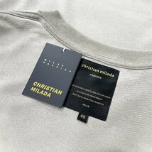 定価2万★christian milada・ミラノ発・半袖Tシャツ★上質 吸汗 通気 薄手 スウェット トップス 個性 ストリート お洒落 日常着 夏 2XL/52_画像10