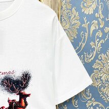 定価2万★christian milada・ミラノ発・半袖Tシャツ★コットン100％ 人気 薄手 個性 クリスマス トップス カットソー プレゼント 2XL/52_画像7