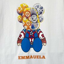 個性・半袖Tシャツ 定価2万◆Emmauela・イタリア・ミラノ発◆米国綿 快適 薄手 モノグラム おしゃれ ベアブリック/Bearbrick L/48サイズ_画像3