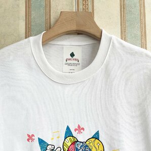 上級 定価2万 FRANKLIN MUSK・アメリカ・ニューヨーク発 半袖Tシャツ 快適 吸湿 遊び心 可愛い トップス スウェット カットソー サイズ1の画像3