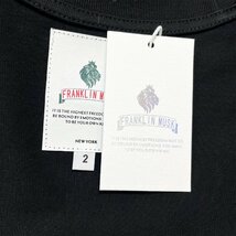 上級 定価2万 FRANKLIN MUSK・アメリカ・ニューヨーク発 半袖Tシャツ 上質 薄手 吸汗速乾 個性 ICT カシューナッツ柄 トップス サイズ2_画像7