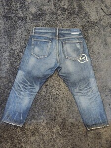 古着 DENIM BY VANQUISH x FRAGMENT DESIGN JEANS 34 バンキッシュ × フラグメント デニムジーンズ 検) 腰穿き セルビッチ 501 VINTAGE