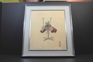Art hand Auction ★★★ Matsuda Keisen Silk Book Helmet Picture Frame ★★★May Doll 146, artwork, painting, others
