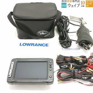 LOWRANCE Elite-7 ローランス エリート7 Ti2 日本語対応 地図付き 振動子・ポール付き 美品の画像1