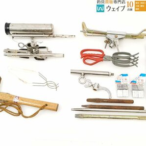 ダイワ ジャイロピトン 2 ・ 浜口機工 ポインター MK-2 ・ 径変換アダプター 等 石鯛 底物用品 計15個 中古の画像1