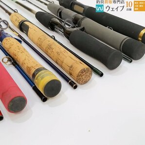 シマノ ルアーマチック B58L、ダイワ ファントム CWS 602LR、OFT ヒロ内藤 ペガサス 62SP等 バスロッド 計6点セットの画像10