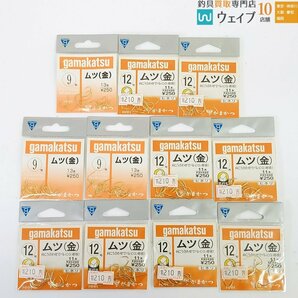 がまかつ むつ金・ムツ ・小アジ 4号～12号 他 計93点 釣り針セット 未使用品の画像2