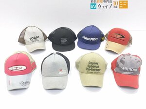 O.S.P キャップ サイズF・アブガルシア キャップ サイズF シマノ アドバンスハーフメッシュキャップ CA-092Q 等計8個中古