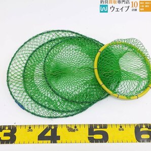 丸型 四角 フラシ、タモ網 他 スカリ ネットビク 計9点セットの画像4