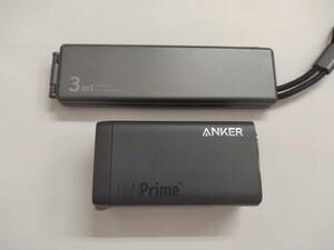 ■アンカー Anker 737 Charger (GaNPrime 120W) | 急速充電器　A2148　 社外　USB 三股ケーブル付き　C