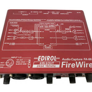 動作品 Roland Edirol ローランド FA-66 オーディオインターフェース firewire IEEE1394 (audient rme focusrite presonus steinberg MOTUの画像3