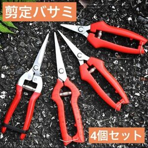  pruning .4 piece set scissors gardening flower branch cut . bonsai . road stainless steel gardening natural flower natural flower fruit tree kitchen garden branch .. flower garden 