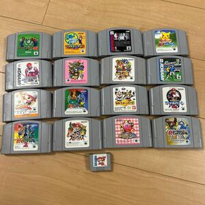 【中古】任天堂 Nintendo 64 ソフト 16本 まとめ N64 ロクヨン ゲーム カセット 動作未確認 