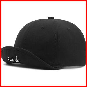★60.0cm_ブラック(1)★ [] キャップ メンズ 大きいサイズ 帽子 アンパイアキャップ 深め 短ツバ シンプル 60cm
