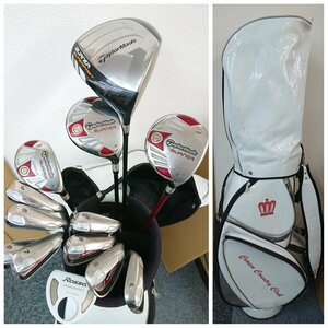 123921*TaylorMade テーラーメイド BURNER各種 ゴルフクラブ13本セット フレックスS キャディバッグ付き