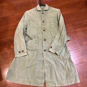 コート ステンカラーコート スプリングコート ミリタリーコート コットン 古着風