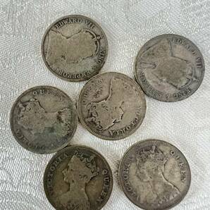 【家族私物】銀貨 英国領香港10セント銀貨14枚おまとめ。1800年代、1900年代初頭、190-20年代のもの。の画像5
