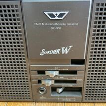 昭和レトロ 希少品 SHARP シャープ ダブルラジカセ GF-808 大型ラジカセ オーディオ機器 通電確認済 ラジオOK テープ1不良 ジャンク_画像5