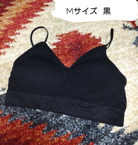 new goods bare top Bra Cami black M size casual natural Basic piling put on 