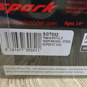 スパーク★SPARK★1/43 Niterra MOTUL Z-NDDP RACING-GT500 SUPER GT 2023(SGT052)の画像8