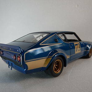 KYOSHO 1/18 NISSAN SKYLINE 2000GT-R (KPGC110) RACING Presentathion 1972 Blue metallic  No,08252C 希少モデル！の画像5