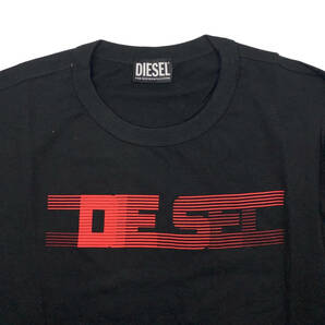 新品未使用■ディーゼル■メンズ ロゴプリント クルーネックロングスリーブTシャツ■DIESEL■ロンT■黒■Mサイズ■ブラックの画像2