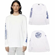 【サイズ選択】定価15400円■ディーゼル■ロゴプリント クルーネックロングスリーブTシャツ ホワイト■DIESEL■97.8FM 袖ロゴ ロンT D■白_画像1