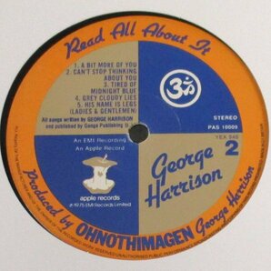 ☆MINT-彡 英國盤 George Harrison Extra Texture (Read All About It) [ UK Original '75 Apple Records PAS 10009 ] MAT 1 / 1の画像4