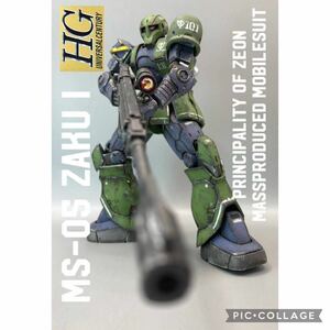 ガンプラ　ウェザリング・塗装　HG1/144 機動戦士ガンダムジ・オリジン　旧ザク１　デニム機　完成品