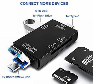 USB Type-C Micro 3in1 メモリカードリーダー 高速データ